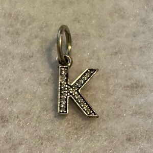 Pandora Silver Initial 'K' Charm